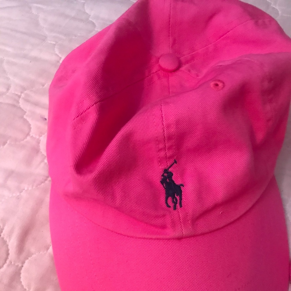 Hot pink polo hat